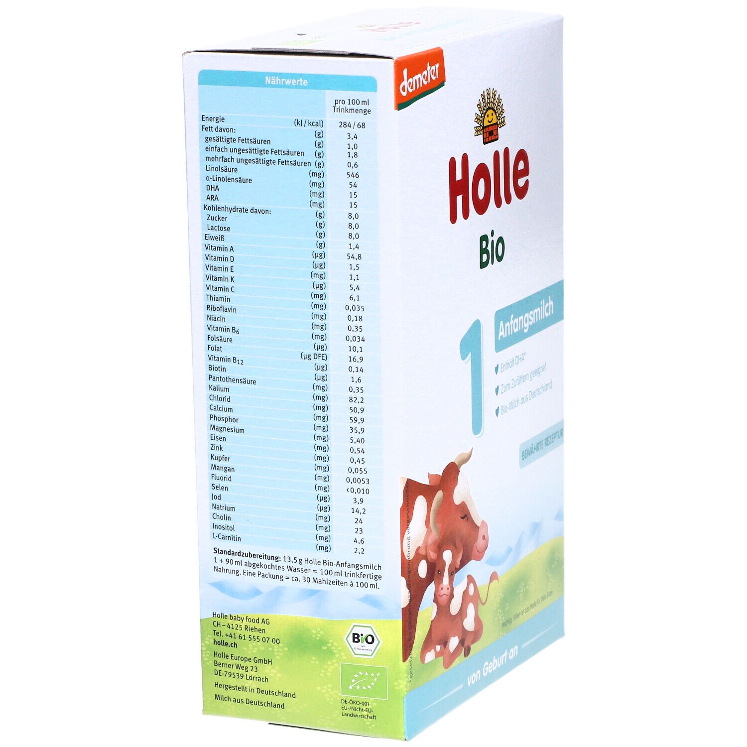 Holle Bio Lait pour bébé 1