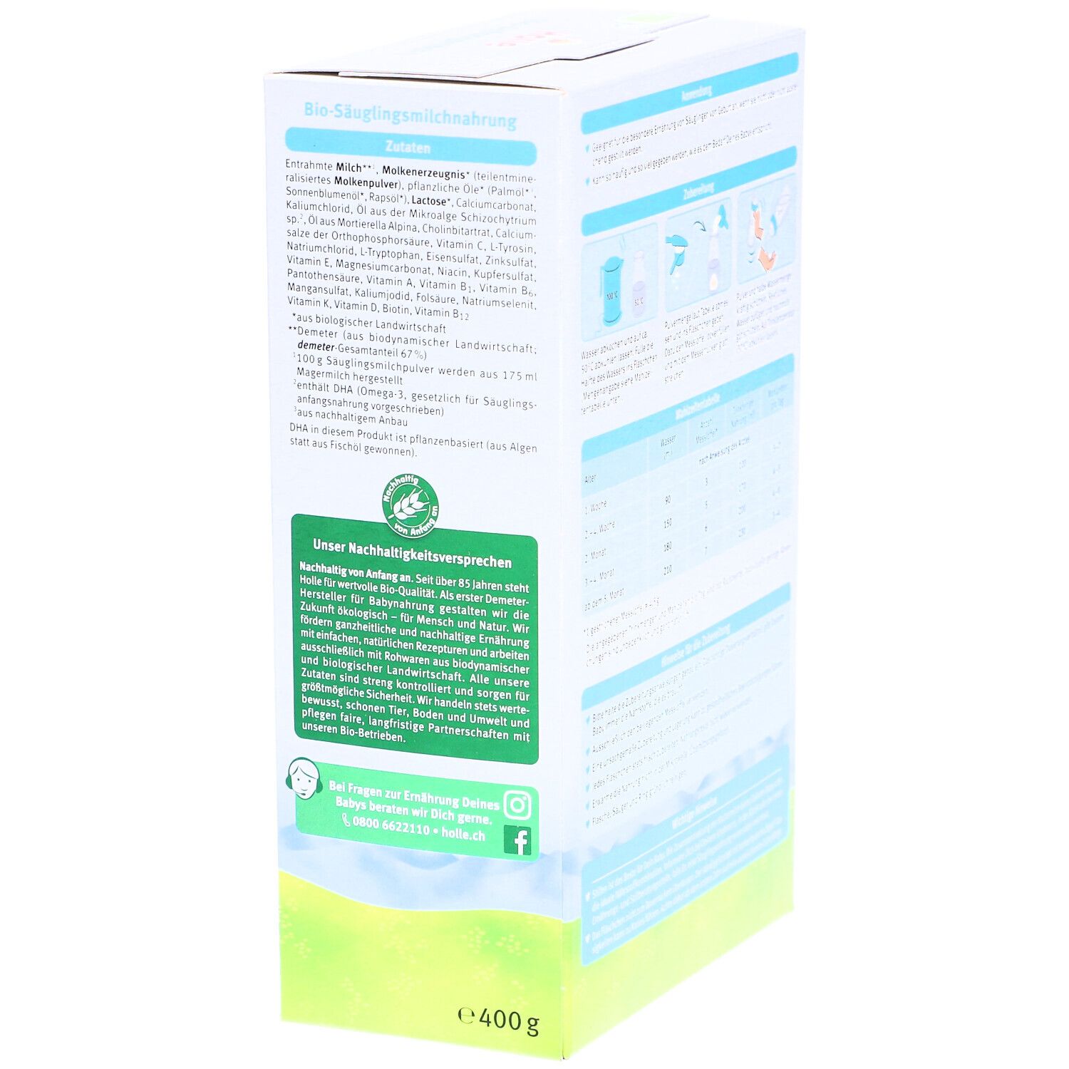 Holle Bio Lait pour bébé 1
