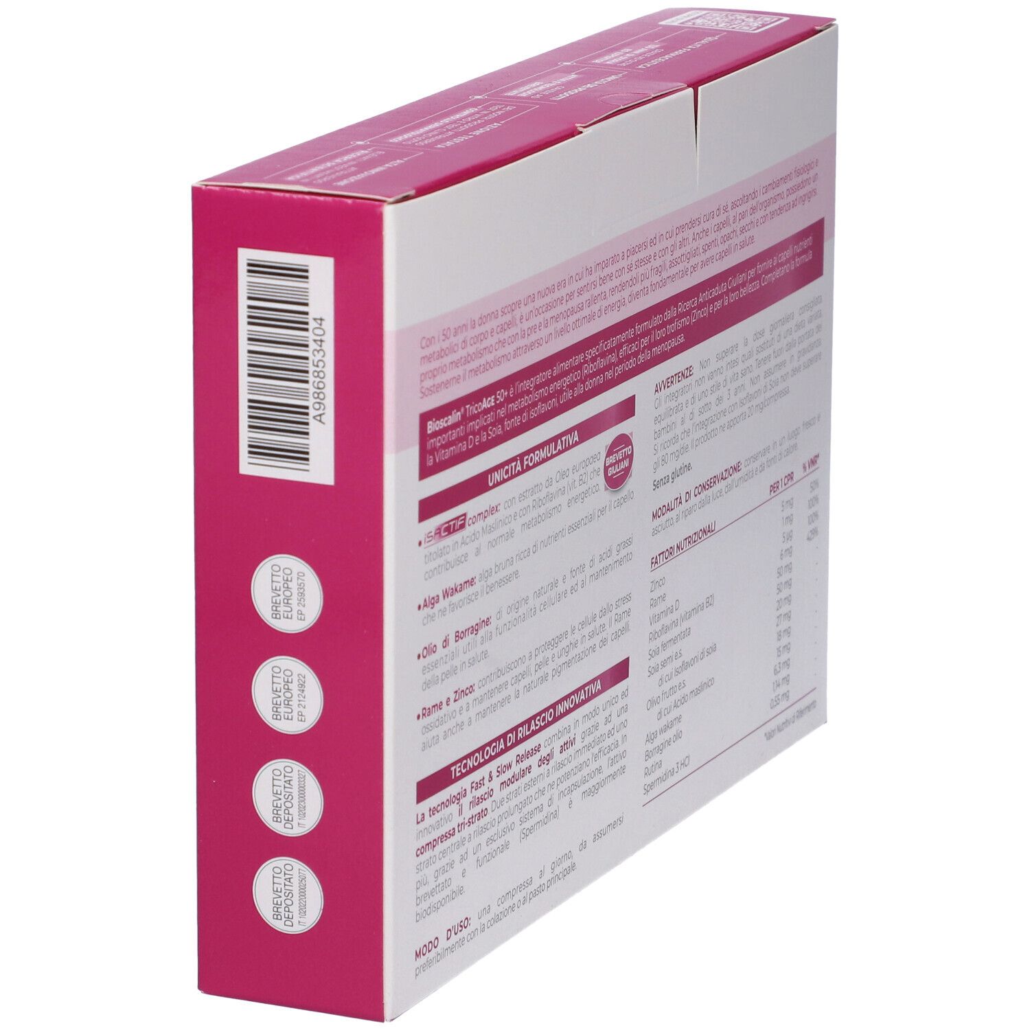 Bioscalin TricoAge 50+ Format 3 Monate 90 Tabletten
